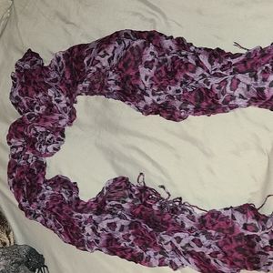 Purple leopard scarf